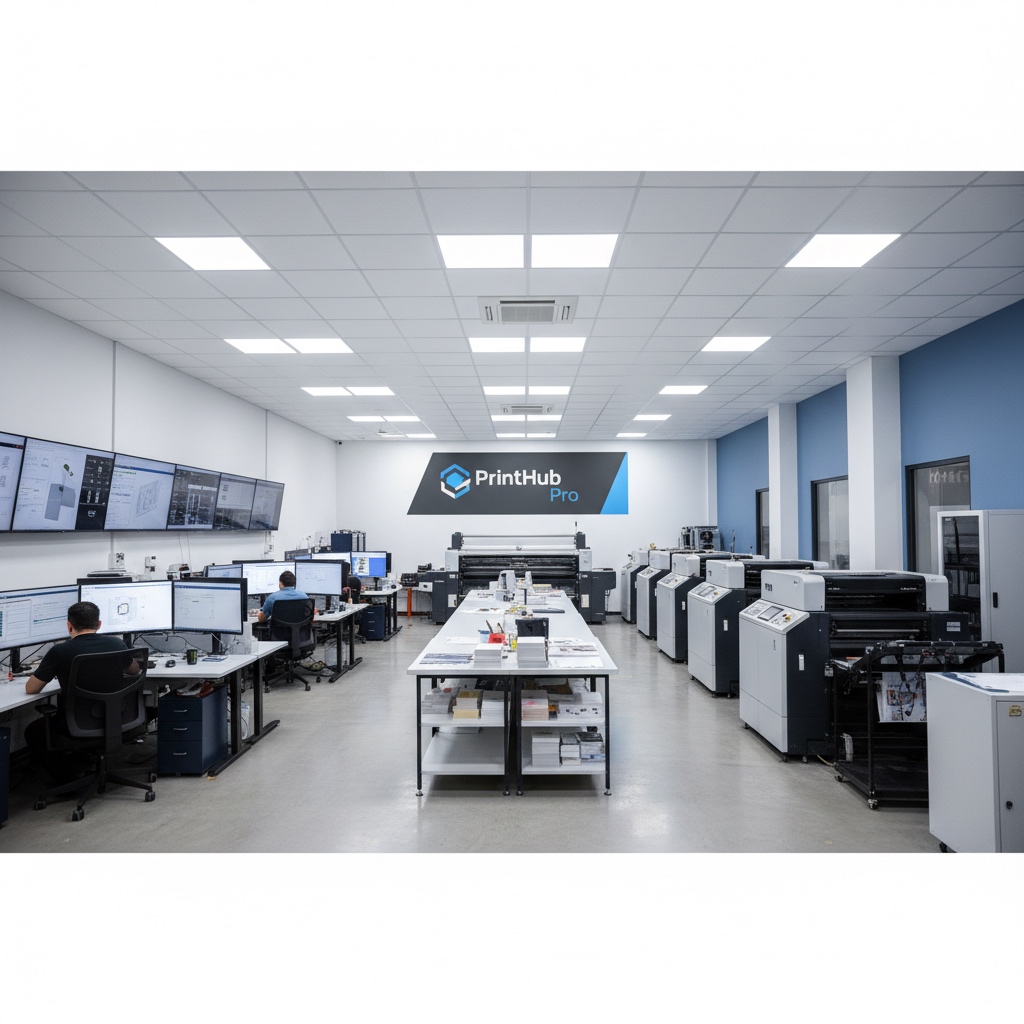 Modern kantoor met inspirerende wandbedrukking voor employer branding