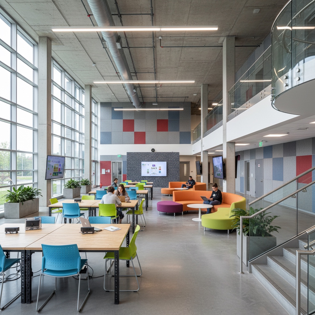 Onderwijsinstelling met inspirerende wandbedrukking